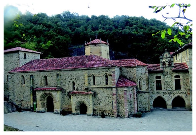 Monastero de Santo Toribio en una de las postales