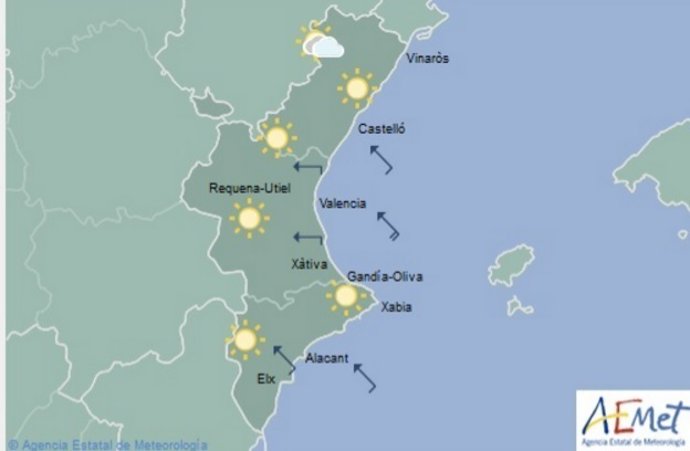 Previsión de Aemet para este viernes, 19 de mayo