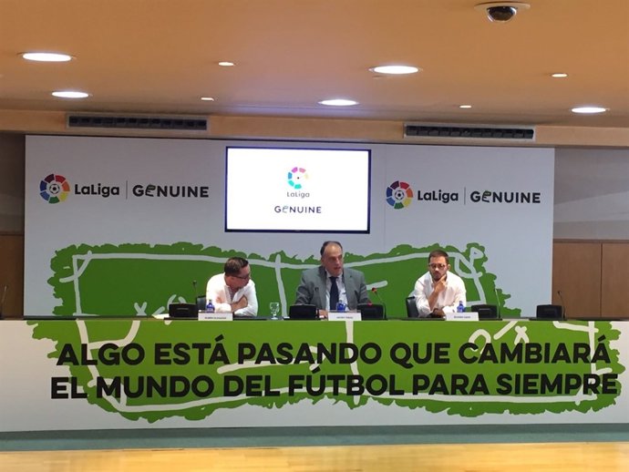 Javier Tebas en la presentació de LaLiga Genuine