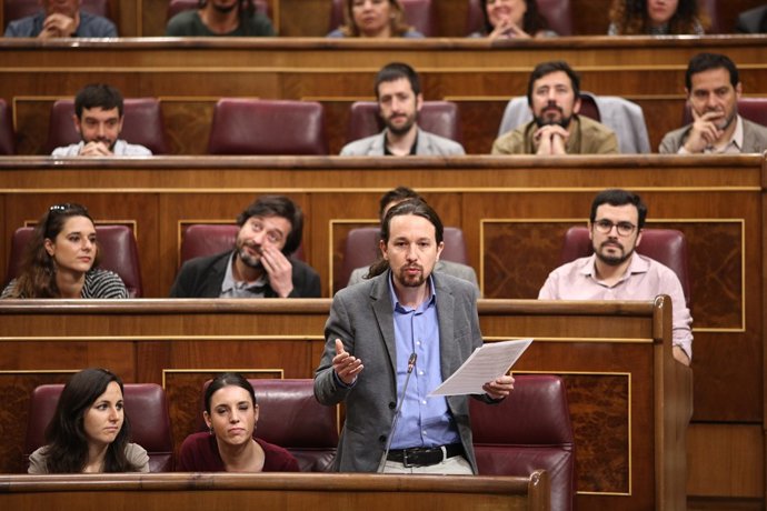 Pablo Iglesias en la sessió de control al Govern al Congrés