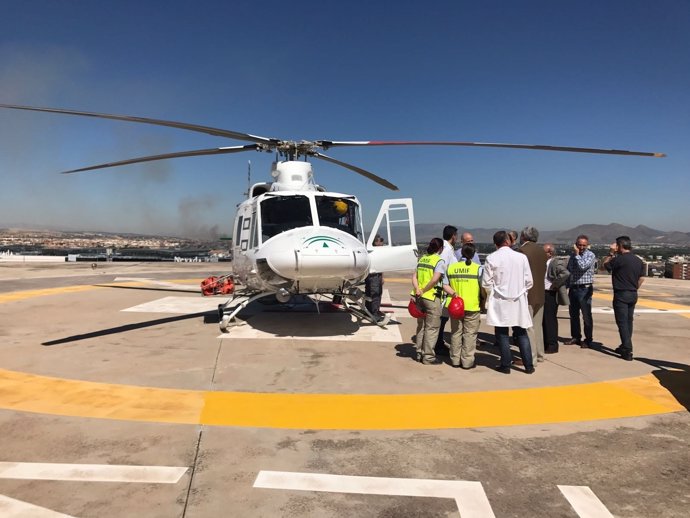 Simulacro de incendio en el hospital Campus de la Salud