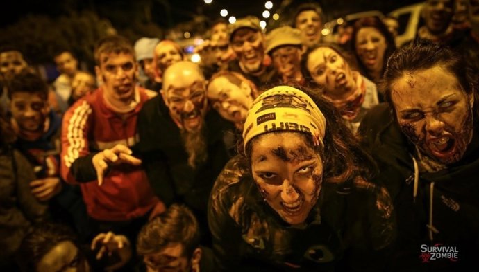Participantes en el Survival Zombie