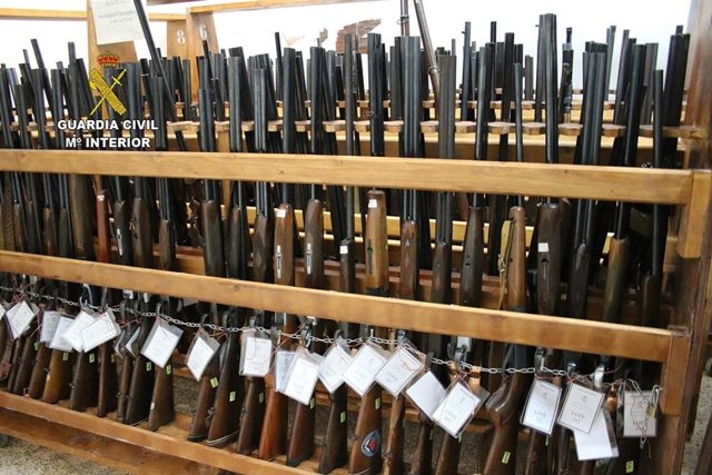 Armas para subasta de la Guardia Civil