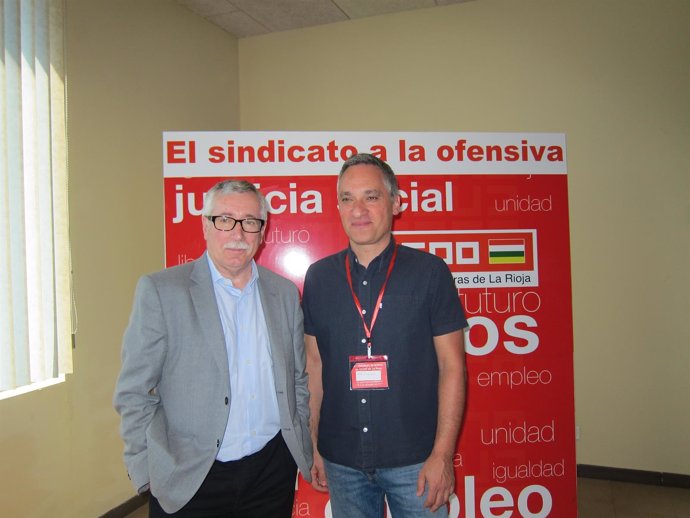                      Fernández Toxo Con Jorge Ruano En Logroño          