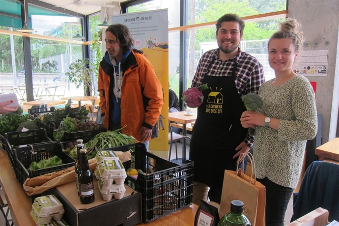 Roger Solé, Anay Bueno y Justine Cattacin                   