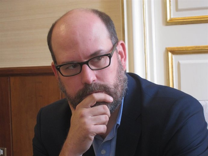 El alcalde de Santiago, Martiño Noriega, en una entrevista con Europa Press
