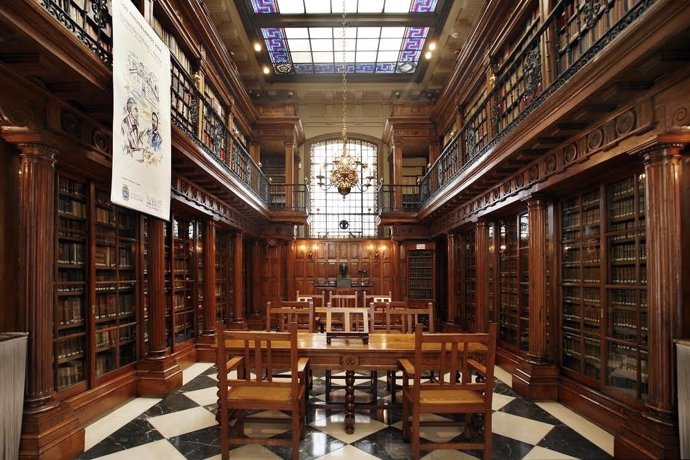 Biblioteca Menéndez Pelayo. Vidrieras