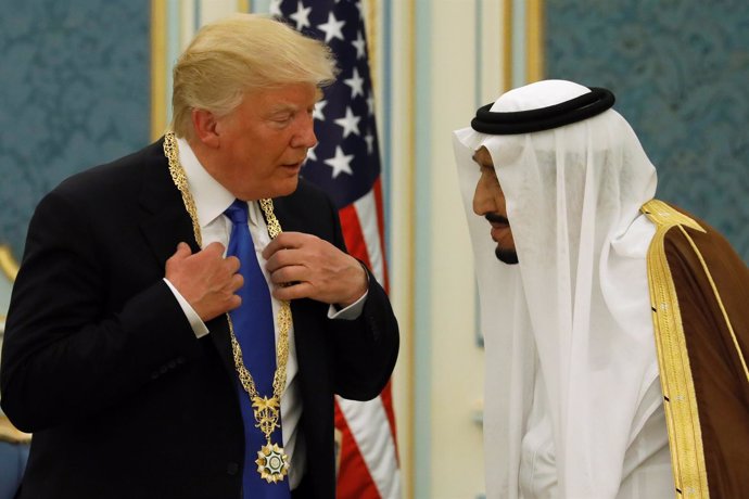Donald Trump durante su visita a Arabia Saudí