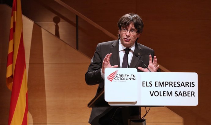 El pte.C.Puigdemont, en un acte a Girona