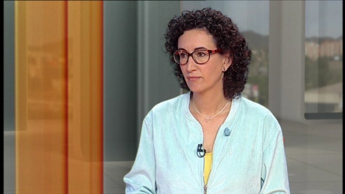 Marta Rovira (ERC) en el plató del 324