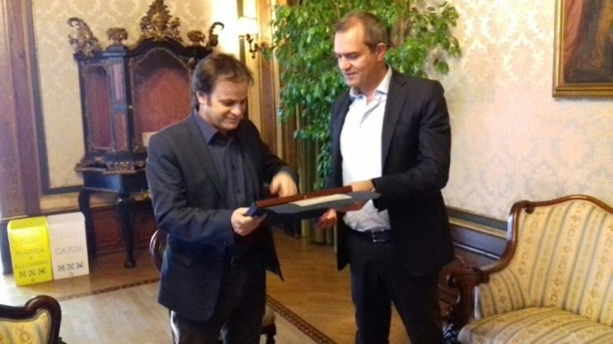 Jaume Asens i l'alcalde de Nàpols, Luigi de Magistris.