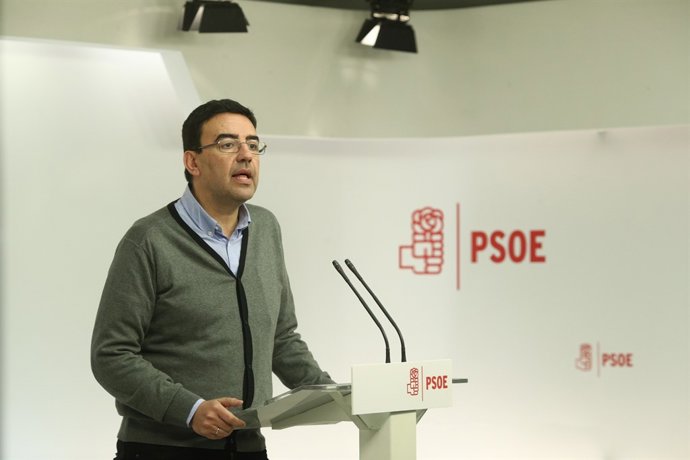 Roda de premsa de Mario Jiménez a la seu del PSOE