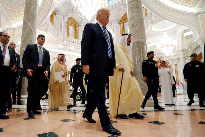Donald Trump y Salman bin Abdulaziz 