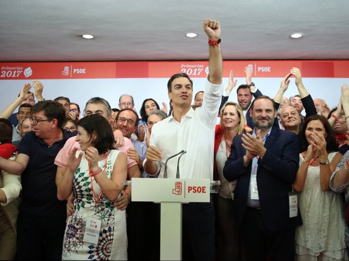 Intervención de Pedro Sánchez tras ganar las primarias