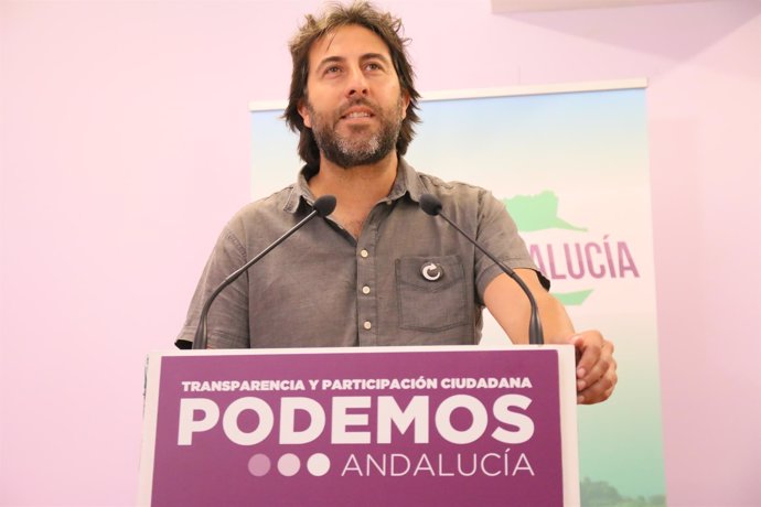 El secretario político de Podemos Andalucía, Jesús Rodríguez