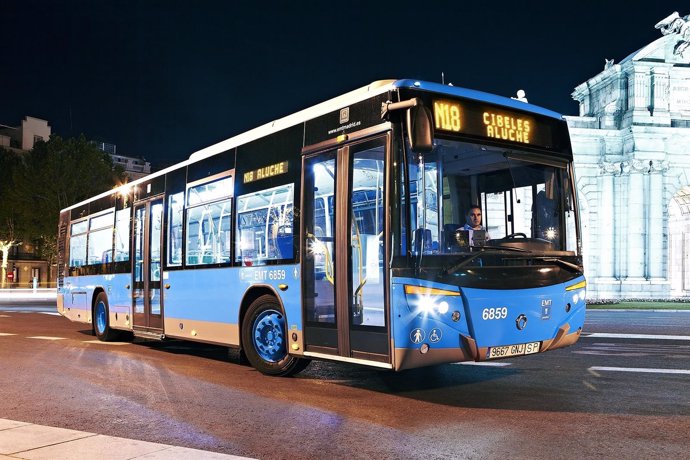 Autobús nocturno o búho de Madrid
