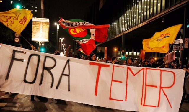 Protestas en contra de Michel Temer