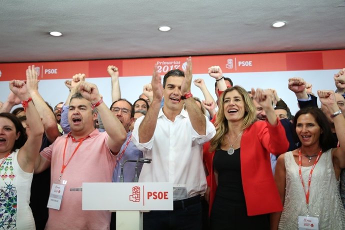 Intervención de Pedro Sánchez tras la primarias del PSOE