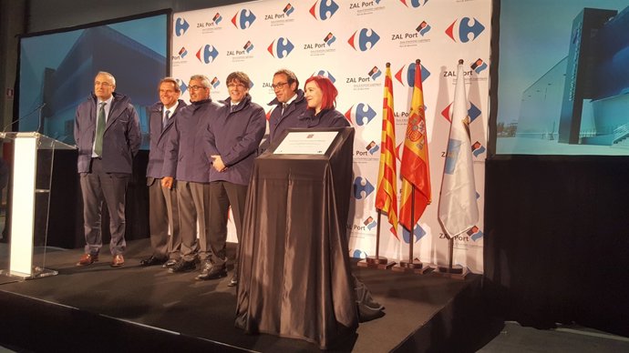 José Llorca, Sixte Cambra, Pascal Clouzard,  Carles Puigdemont i Josep Rull