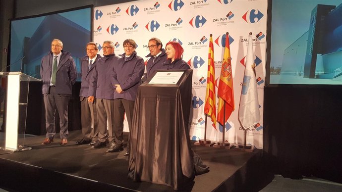 José Llorca, Sixte Cambra, Pascal Clouzard,  Carles Puigdemont i Josep Rull