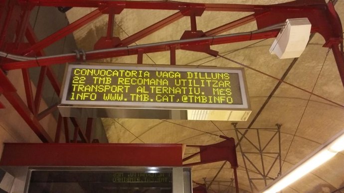 Vaga del Metro per al dilluns 22 de maig