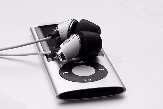 Música, auriculares, ipod, reproductor