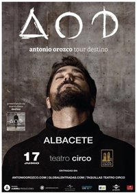 Las entradas para el concierto que Antonio Orozco ofrecerá el 17 de junio en Albacete ya están a la venta