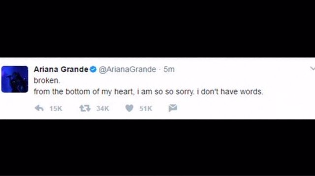 Tuit de Ariana Grande