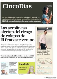 Las portadas de los periódicos económicos de hoy, martes 23 de mayo