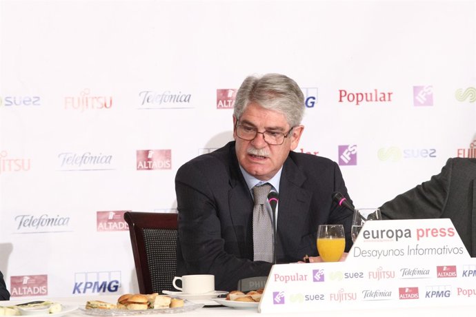 El ministre Alfonso Dastis en l'Esmorzar d'Europa  Press