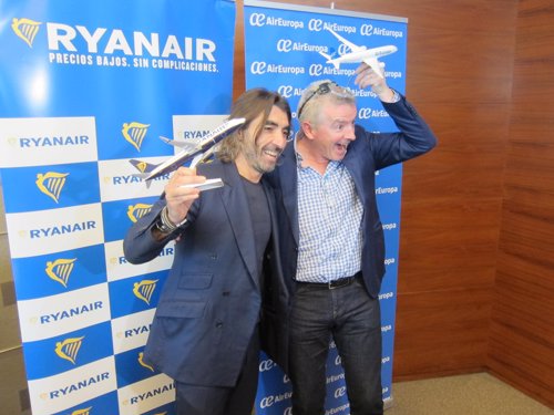 Javier Hidalgo (Air Europa) y Michael O'Leary (Ryanair)                     