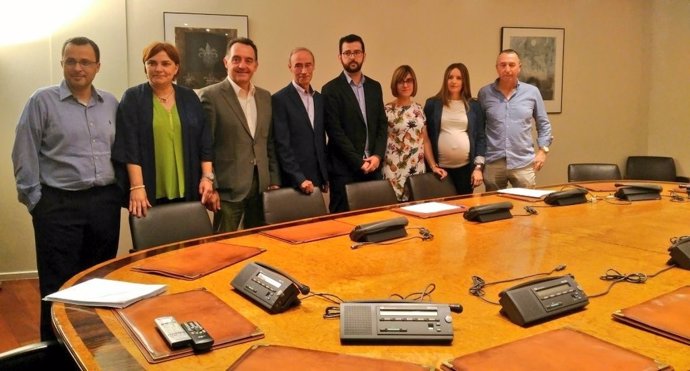 Diputados valencianos de Compromís, PSOE y Podemos