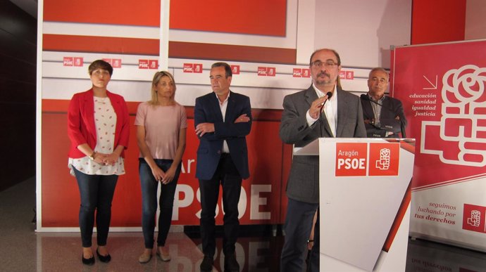 El secretario general del PSOE Aragón, Javier Lambán.                   