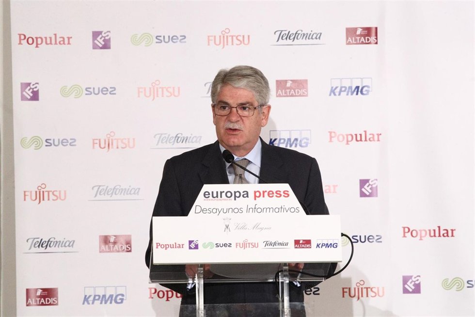 Alfonso Dastis en el Desayuno de Europa Press