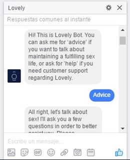 Chat con Lovely Bot