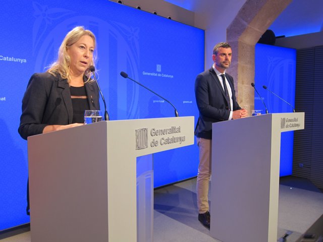 La portaveu del Govern, N.Munté, i l'conseller de Cultura, S.Vila