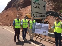 Junta estabilizará un talud en la A-348 en Canjáyar con una inversión de 60.000 euros
