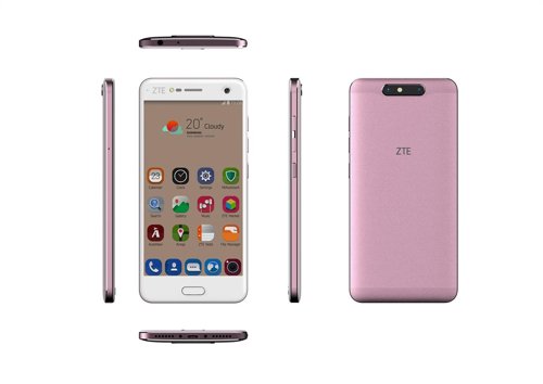 ZTE Blade V8 rosa metalizado.