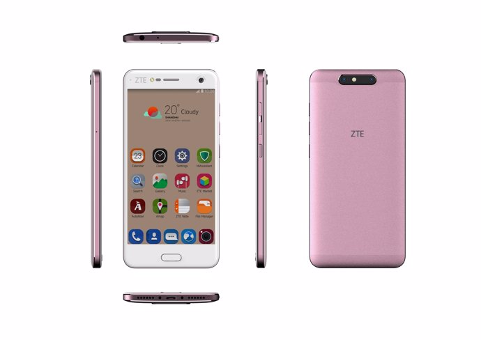 ZTE Blade V8 rosa metal·litzat.