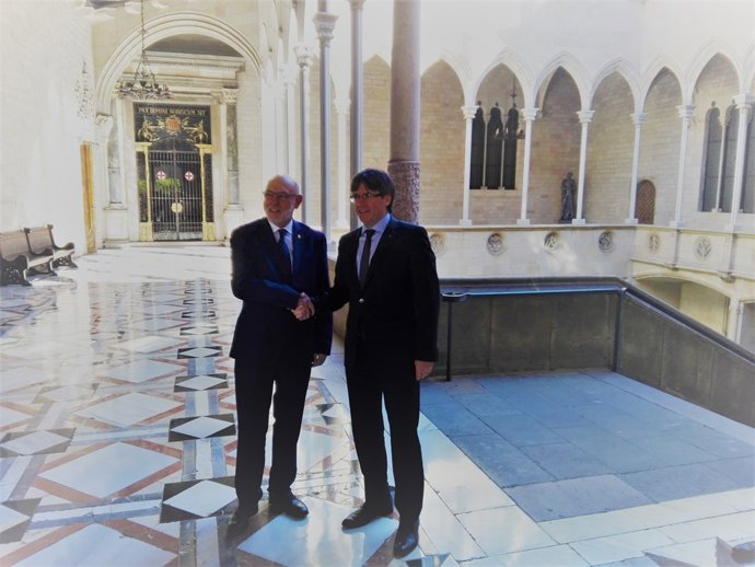 Pt .de la Generalitat Carles Puigdemont, fiscal general de l'Estat J.M.Maza