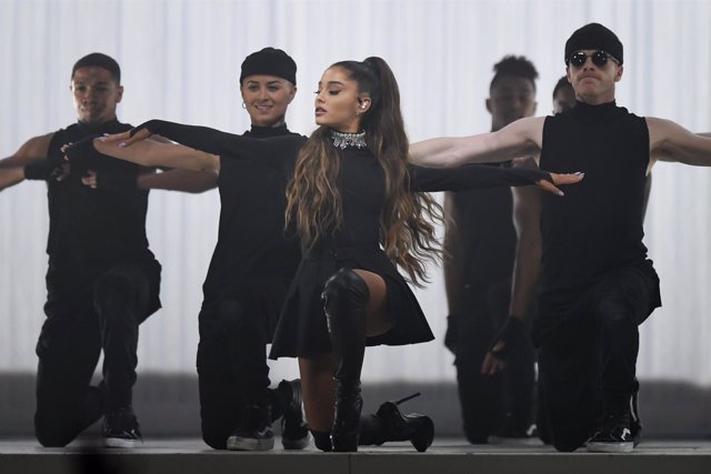 Ariana Grande performs at the American Airlines Arena
