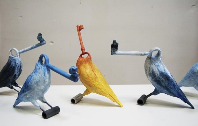 Algunas de las esculturas de la intervención