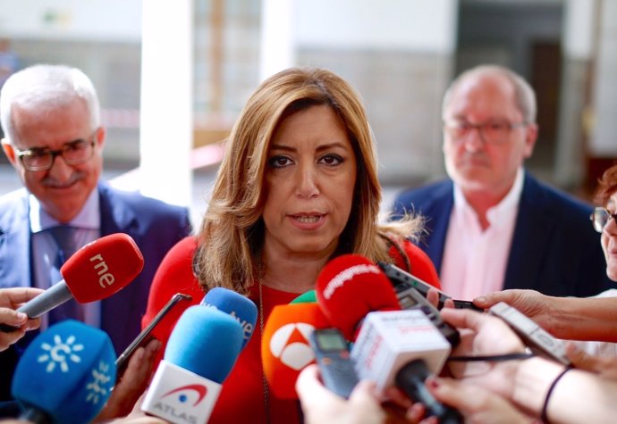 Susana Díaz, este jueves en el Parlamento