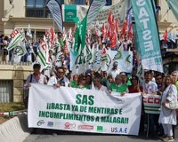 Sindicatos se concentran ante el Hospital Regional por "las mentiras e incumplimientos" en el 'Plan Costa' del SAS