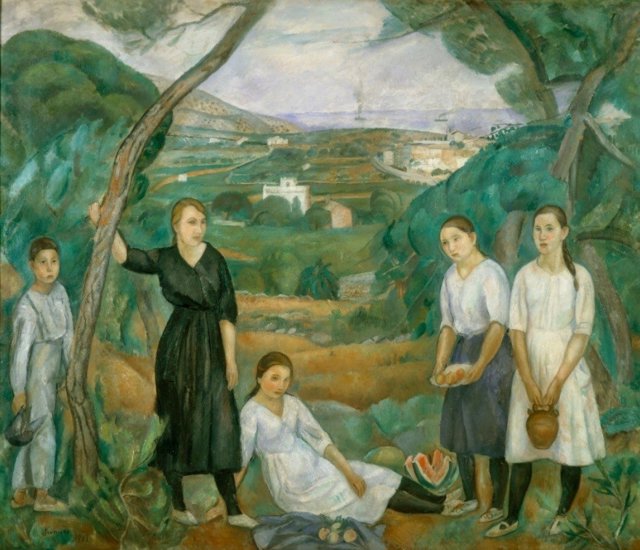 Pintura 'Cala Forn' de Joaquim Sunyer
