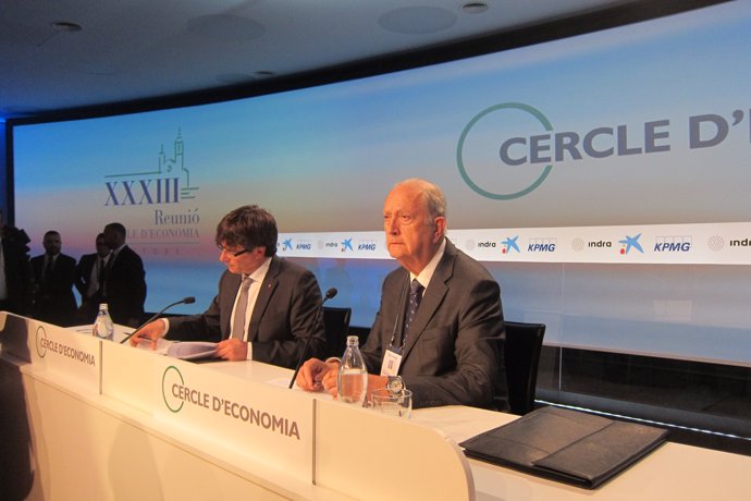  Carles Puigdemont (Generalitat) Juan José Brugera (Cercle d'Economia)