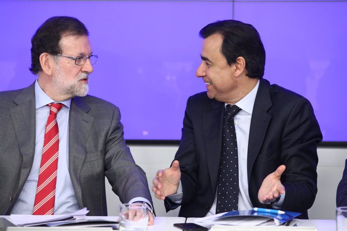 Rajoy y Fernando Martínez Maíllo en la reunión del Comité Ejecutivo del PP