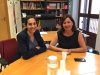 Armengol recibe a la candidata por el Partido Socialista a las legislativas francesas Gabrielle Siry-Molina