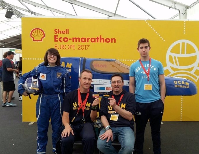 Fotografía de la participación de la UCAM en la Shell Eco-marathon de Londres