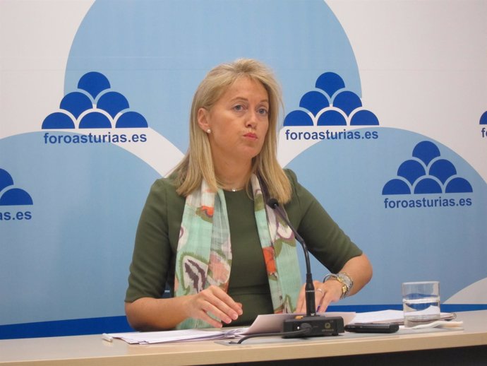La presidenta de Foro Asturias, Cristina Coto.